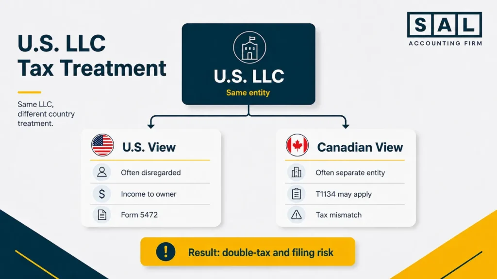 Canada vs. U.S. Tax Treatment of a Canadian-Owned LLC