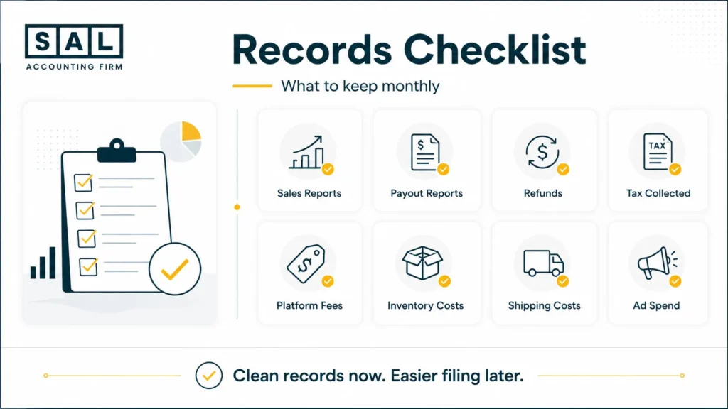 E-commerce tax records checklist for Canadian online sellers