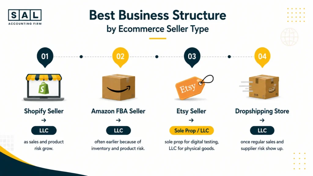 Best Business Structure by Online Seller Type