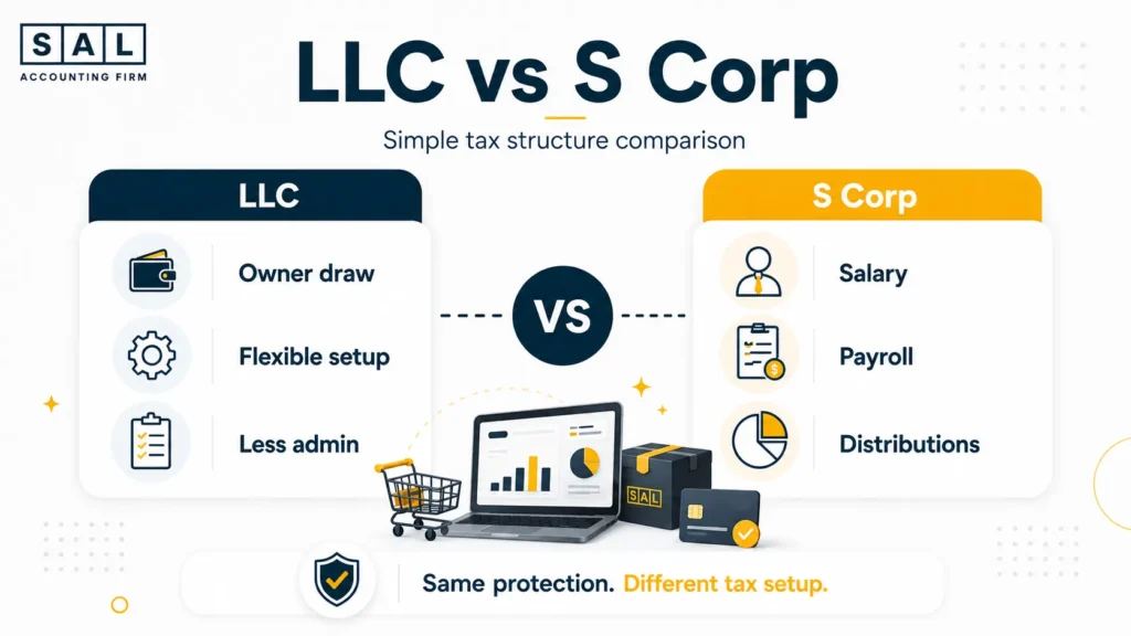 LLC vs S Corp for Ecommerce: Which One Saves More Tax?