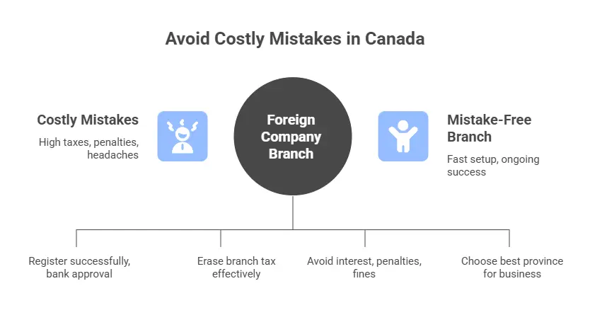 Avoid Costly mistakes in Canada for setting up a branch