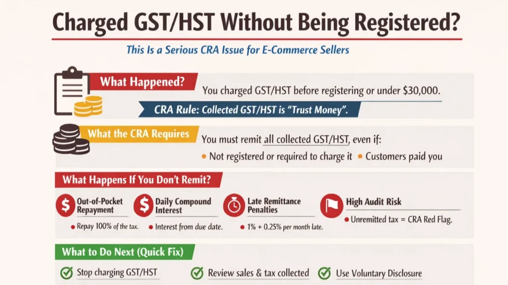 Charged GST/HST without Being Registered?