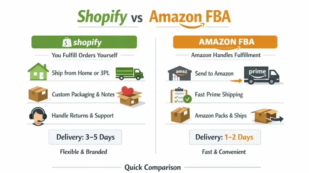 Shopify vs. Amazon FBA in case of shipping