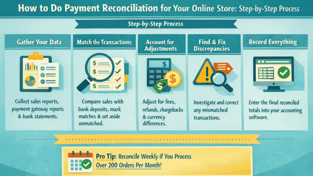 How to Do Payment Reconciliation for Your Online Store Step-by-Step Process