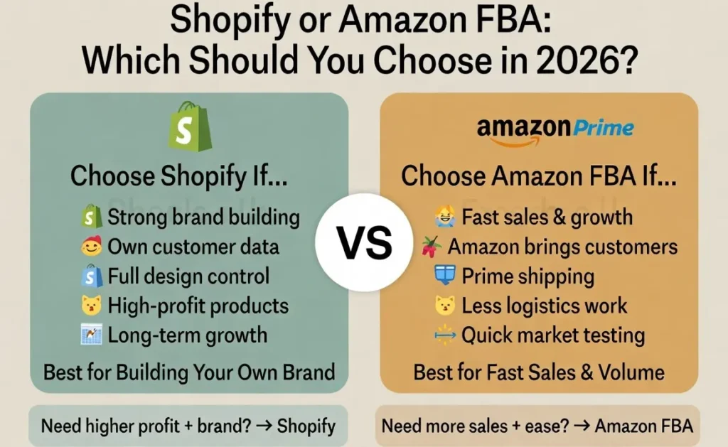 Comparison of Shopify VS Amazon FBA