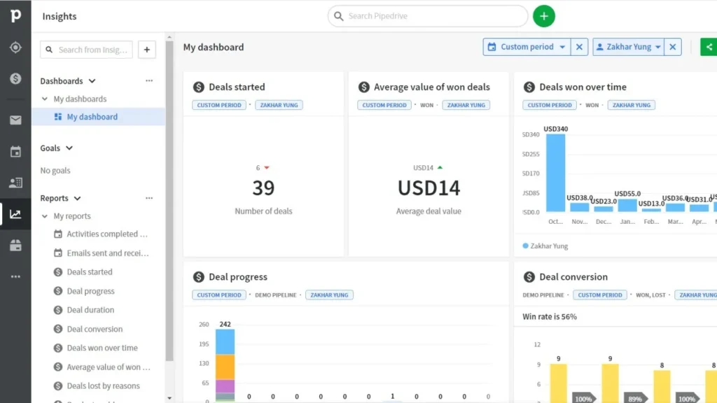 Pipedrive screenshot — Best for Visual Sales Pipelines