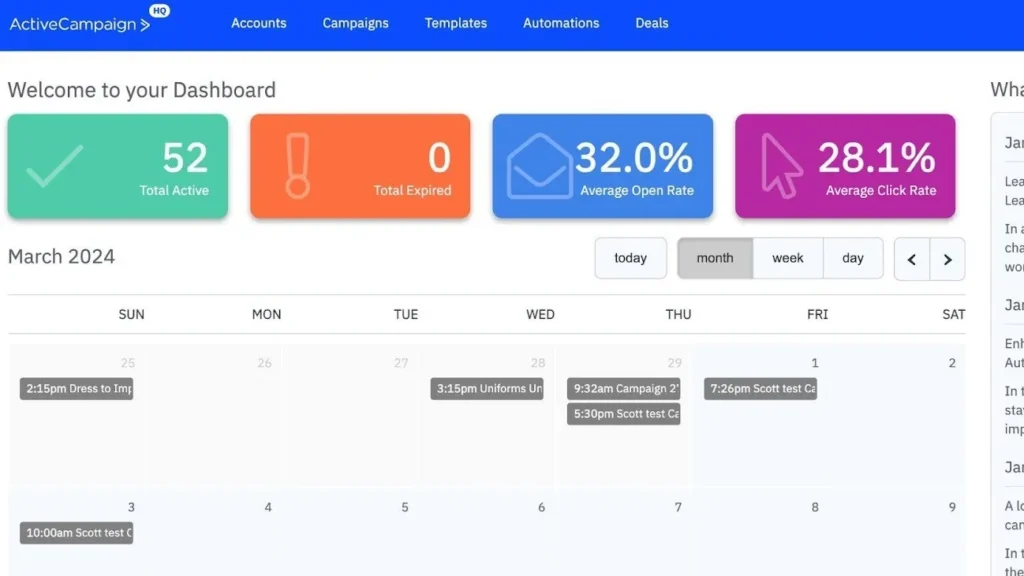 ActiveCampaign screenshot — Best for Advanced Automation