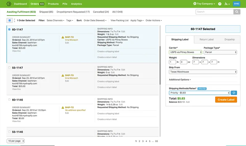Ordoro – Best for Inventory Management screenshot