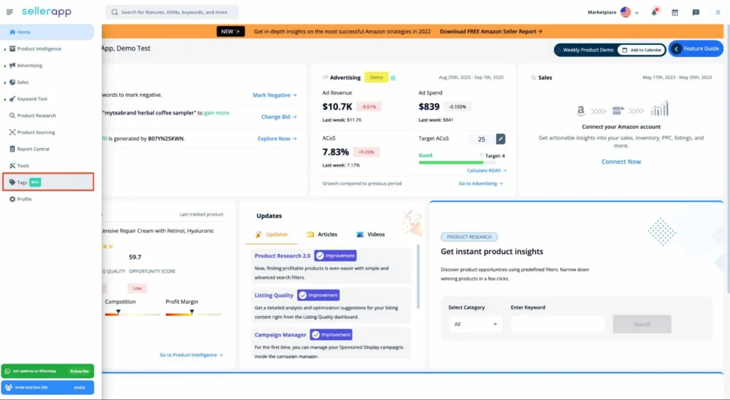 SellerApp – Best All-Round Amazon Tool screenshot