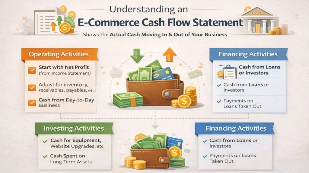 E-commerce Cash Flow Statement understanding