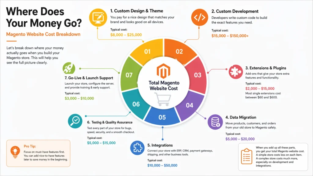 Magento Website development Cost breakdown