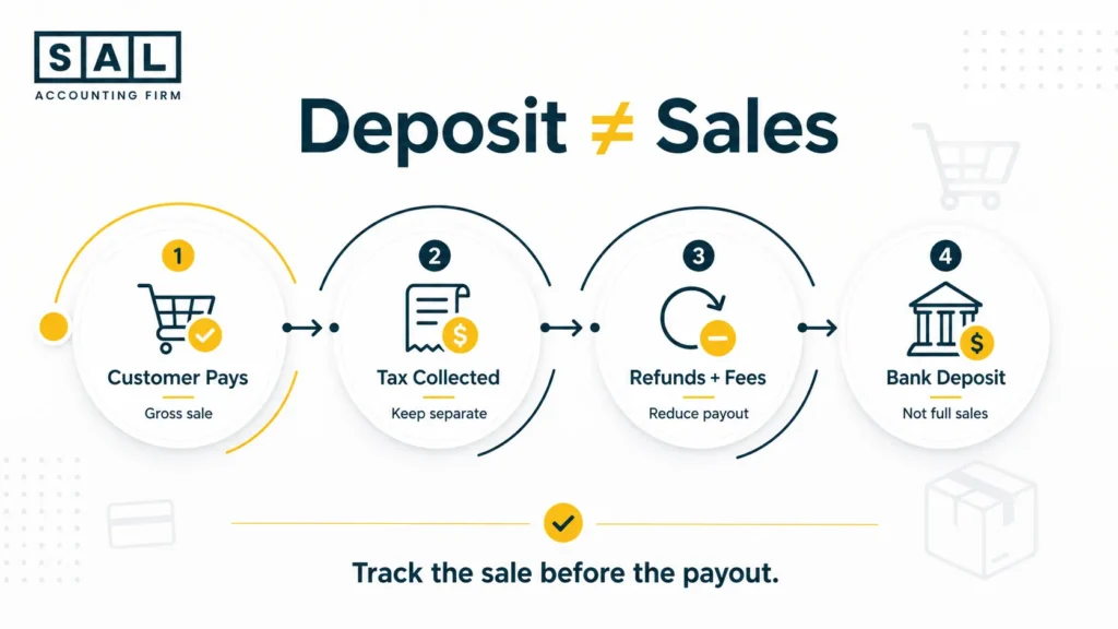 Deposit vs. Sales: eCommerce tax reporting