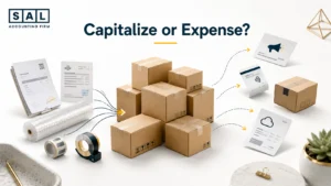 Ecommerce inventory capitalization showing product costs separated from operating expenses