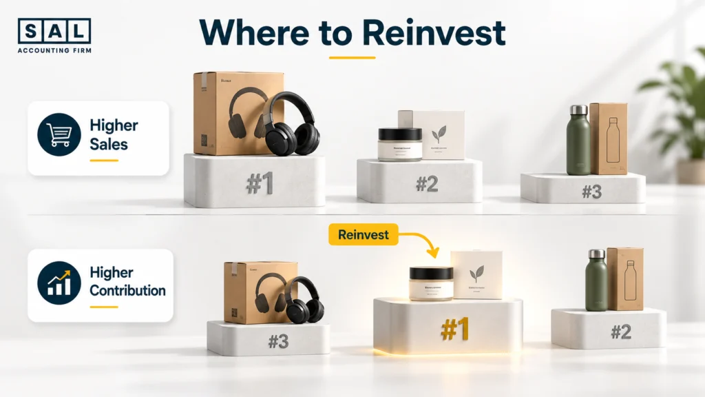 Ecommerce product profitability comparison showing why the highest-selling product may not be the best product to reinvest in