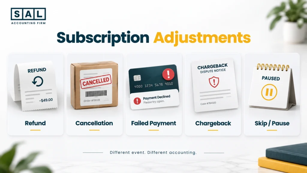 Supplement subscription inventory and COGS moving as each prepaid product order is fulfilled