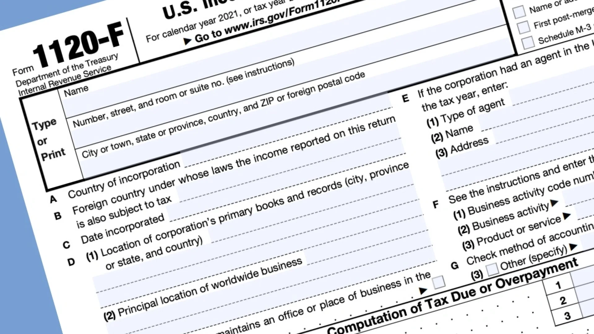 Form 1120-F Guide